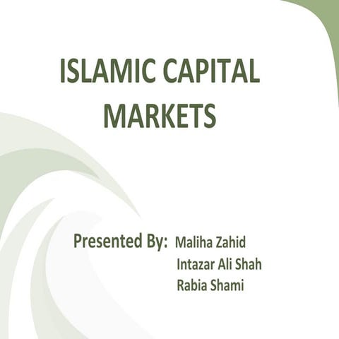 Islamic Capital Markets