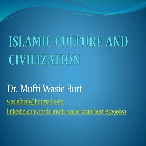 Islamic culture and civilization