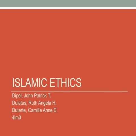 Islamic Ethics