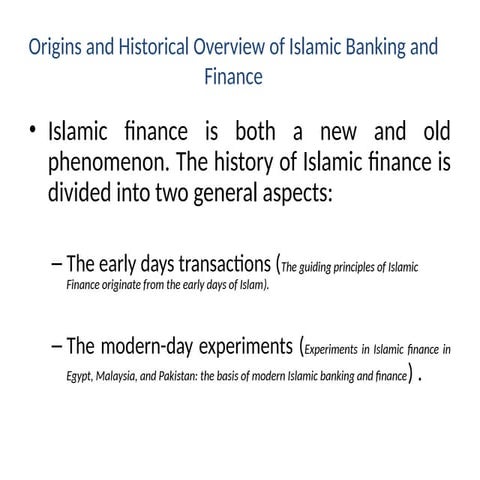 cHAPTER 1 - Introduction to Islamic Banking Operations and Principles ...