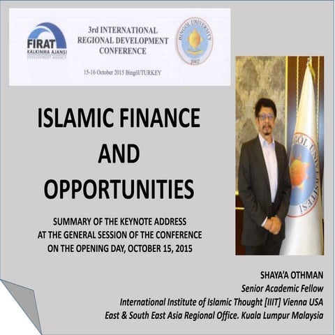 Islamic Finance and Opportunities Projected to 2020