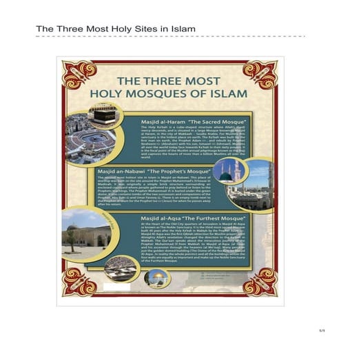 The Three Most Holy Mosques of Islam