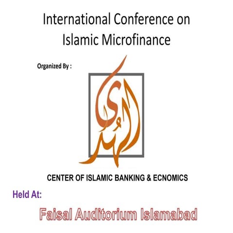 Islamic microfinance dr shahid raza