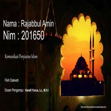 Islamic Mosque Sunset PowerPoint Templates.pptx