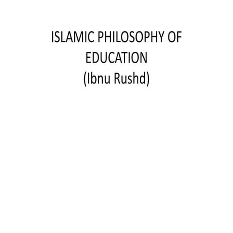Islamic philosophy of education