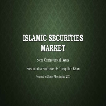 Islamic securities market