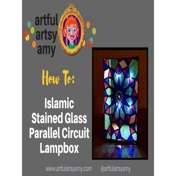 Islamic stained glass parallel circuit lampbox