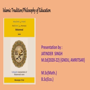 Islamic tradition of education