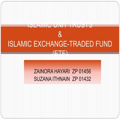 ISLAMIC UNIT TRUST AND ETF