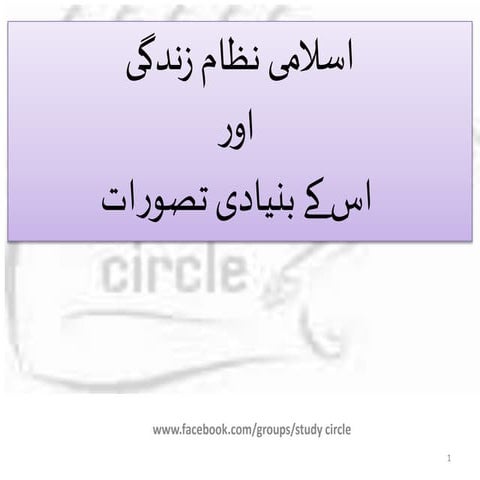 Islami nizam zindagi