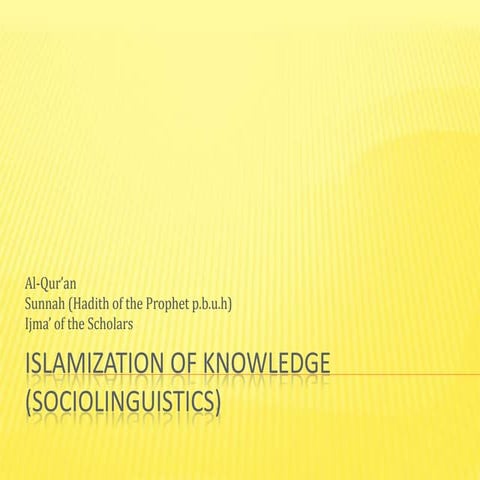 Islamization of knowledge (sociolinguistics)