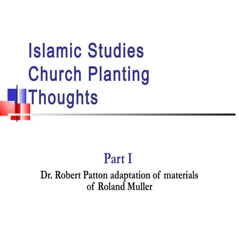 Islam s14 church planting in muslim countries part i