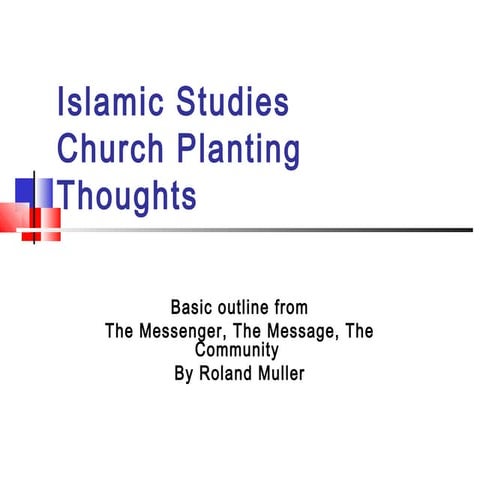 Islam s15 church planting in muslim countries part ii