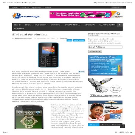 Islamic SIM report from Nairobi