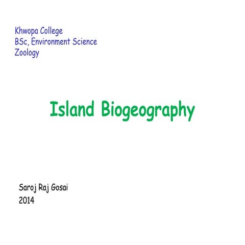 Island biogeography