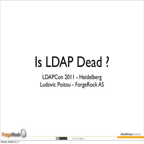 Is Ldap Dead ?