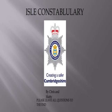 Isle constabulary | PPTX