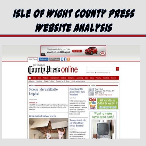 Isle of Wight County Press Website Analysis.