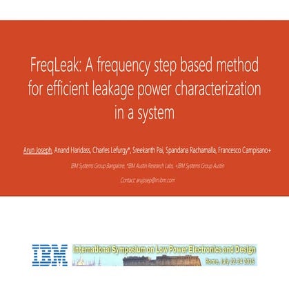 ISLPED 2015 FreqLeak (Presentation Charts)