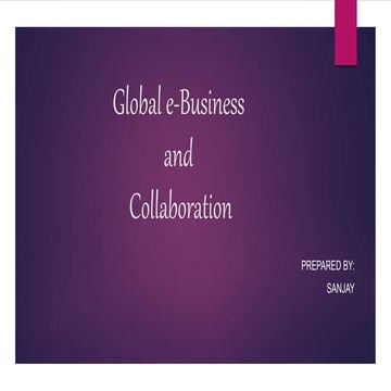 Global E-Business and Collaboration