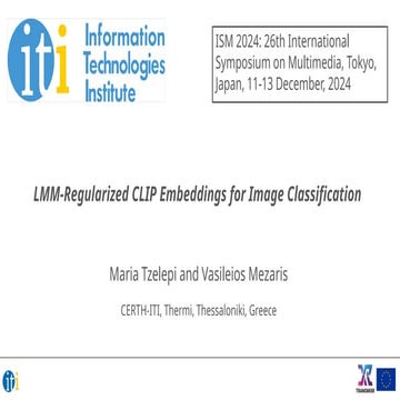 LMM-Regularized CLIP Embeddings for Image Classification