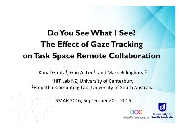 Ismar 2016 Presentation