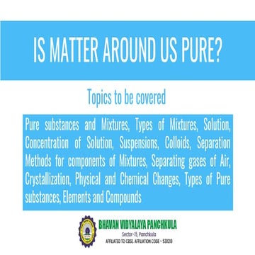 Is matter around us pure slideshare | PPTX