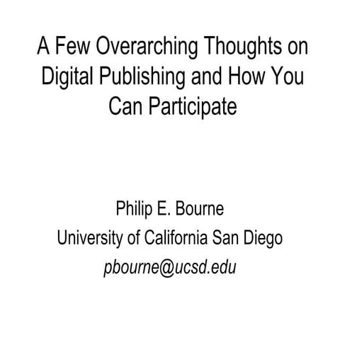 Overview of Digital Publishing