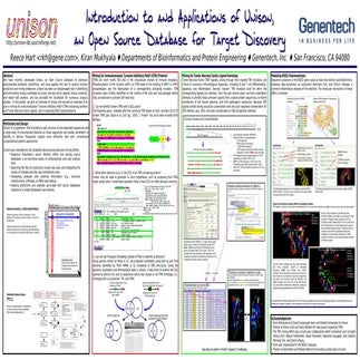 Introduction to and Applications of Unison, an Open Source Database for Target Discovery