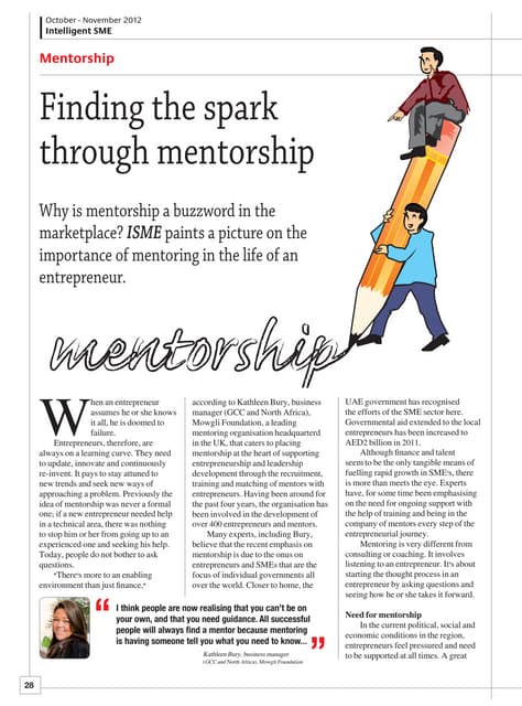 Finding the Spark through Mentorship