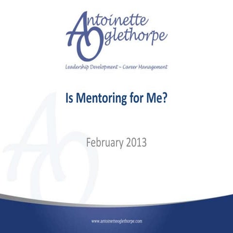 Is Mentoring for Me?