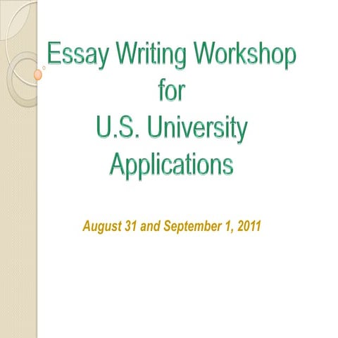 Ism essay writing workshop thompson additions