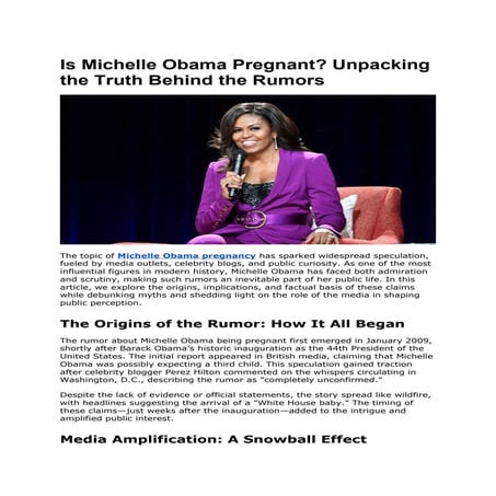 Is Michelle Obama Pregnant_ Unpacking the Truth Behind the Rumors.docx