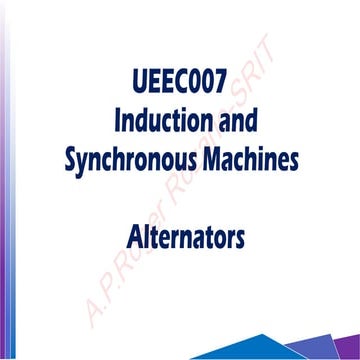 AC Machines Alternators and Induction Motors
