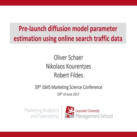 Pre-launch diffusion model parameter estimation using online search traffic data