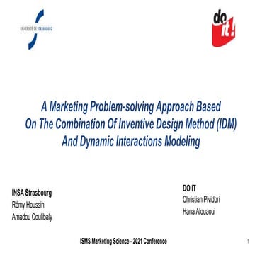 ISMS 2021-A Marketing Problem-solving Approach Based On The Combination ...