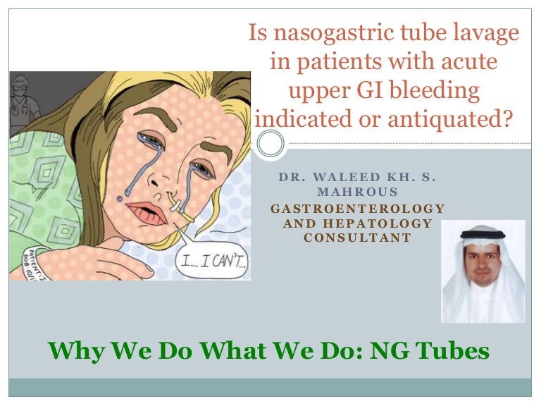Is nasogastric tube lavage in patients with acute upper gi bleeding i…