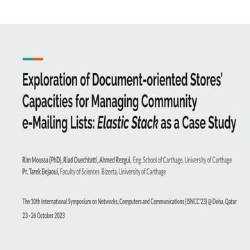 doc oriented stores for mailing lists using elastic stack