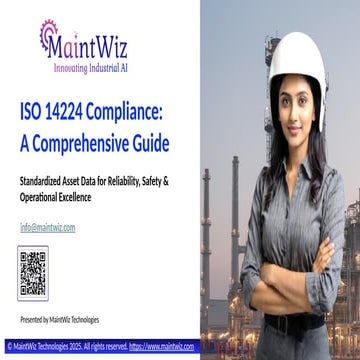 ISO 14224 Compliance & CMMS Software — A Comprehensive Guide for Reliable Mai...
