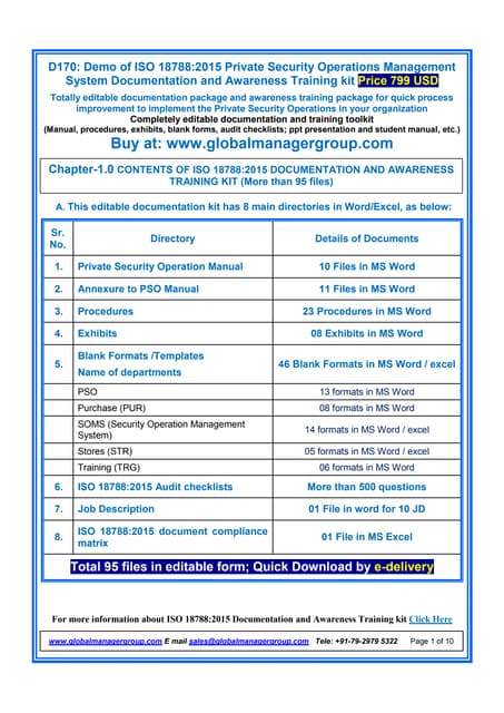 IMS Documentation Requirements As per ISO 9001,ISO 14001 and ISO 45001 ...