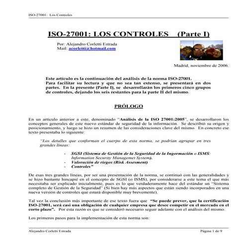 Controles de ISO 27001 | PDF