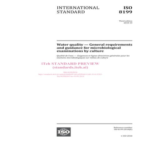 This is the standard of ISO 8199-2018 ISO | PDF