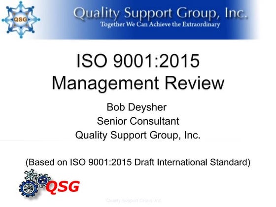 ISO 9001 2015 Management Review Presentation | PPT