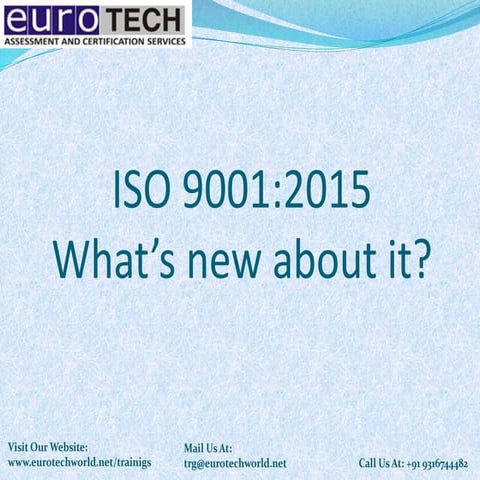 ISO 9001:2015 What's New?