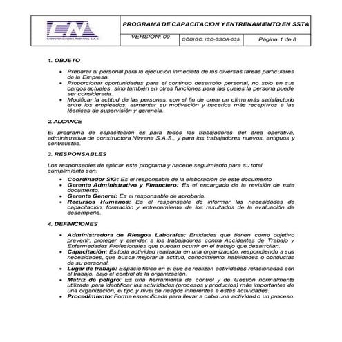 programa de capacitacion v09 | DOCX