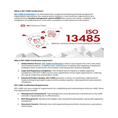 ISO 13485 Certification Medical Device Quality & Compliance.pptx