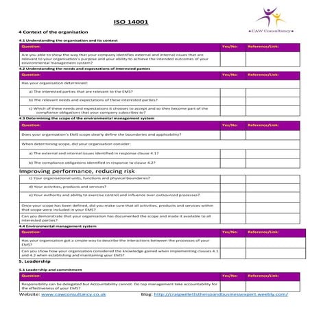 Iso 14001:2015 Checklist