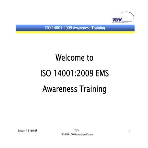 Iso 14001 awareness training