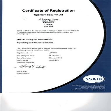 Iso14001 Certificate