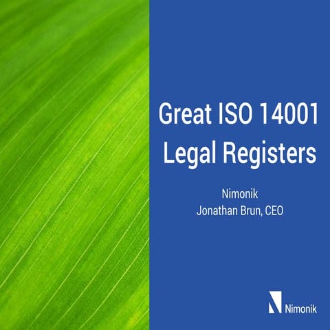 Great ISO 14001 Compliance Obligations and Legal Requirements